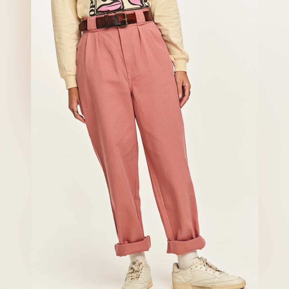 NWT Lucy & Yak organic twill Addison jeans in dusky pink
